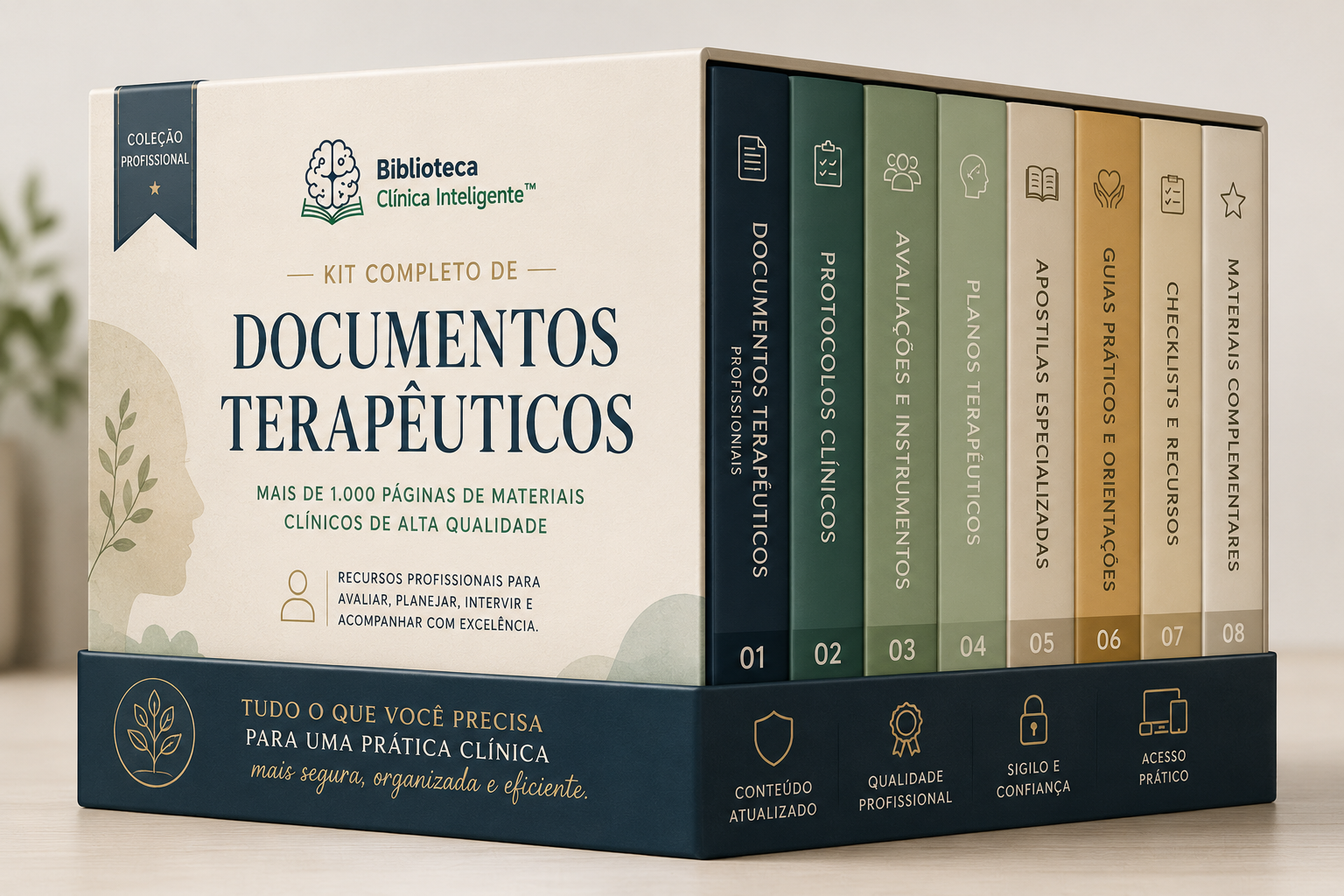 Kit Completo de Documentos Terapêuticos — Biblioteca Clínica Inteligente™
